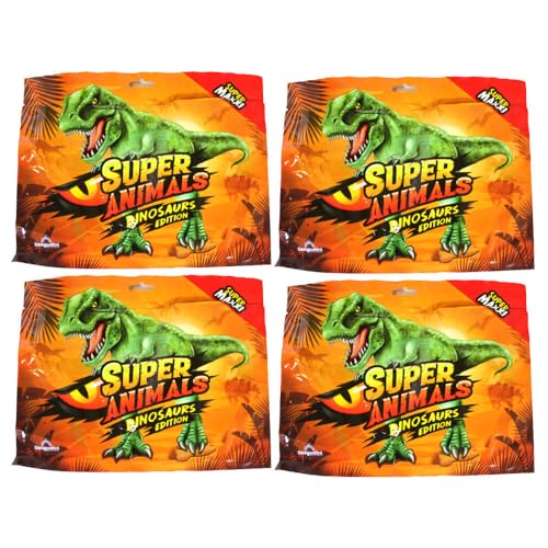 Generisch DeAgostini Super Animals - Dinosaurs Edition - Sammelfigur Dino - Auswahl (4 Tüten) von Generisch