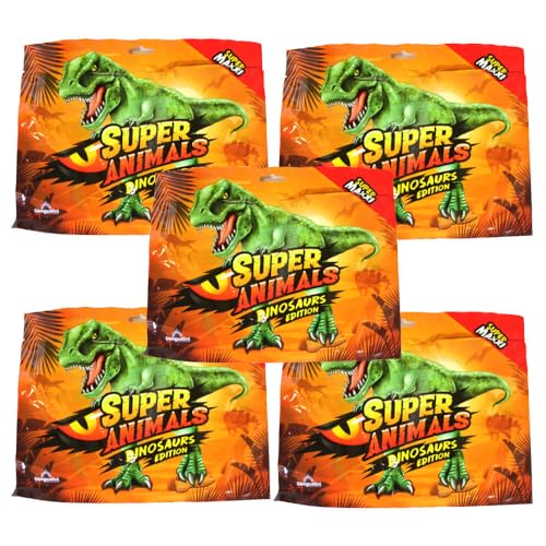 Generisch DeAgostini Super Animals - Dinosaurs Edition - Sammelfigur Dino - Auswahl (5 Tüten) von Generisch