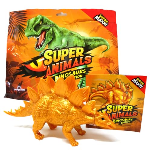 Generisch DeAgostini Super Animals - Dinosaurs Edition - Sammelfigur Dino - Auswahl (Figur 7. Stegosaurus Stenops (Goldfarbig)) von Generisch