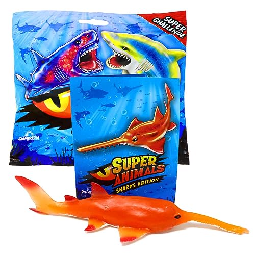 Generisch DeAgostini Super Animals Figur - Sharks Edition - Sammelfigur Hai Figur - Auswahl (Figur 15. Schmalzahn-Sägerochen) von Generisch