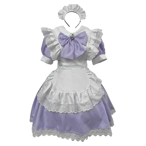 Generisch Dienstmädchen-Outfit-Kostüm, japanisches Frauenmädchenkleid, viktorianisches Dienstmädchenkleid, Schürze mit Kopfbedeckung, Halloween-Kostüme Generisch Dienstmädchen-Outfit-Kostüm, japanisches Frauenmädchenkleid, viktorianisches Dienstmädchenkleid, Schürze mit Kopfbedeckung, Halloween-Kostüme von Generisch