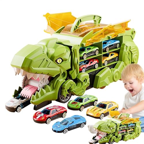 Generisch Dinosaur Truck with 12 Pull-Back Cars, Portable Race Track Transport Vehicle, Dinosaur-Themed Car Playset for Kids Boys and Girls Aged 3-8, Educational Activity Truck for Early Development Generisch Dinosaur Truck with 12 Pull-Back Cars, Portable Race Track Transport Vehicle, Dinosaur-Themed Car Playset for Kids Boys and Girls Aged 3-8, Educational Activity Truck for Early Development von Generisch