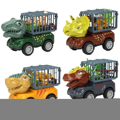 Generisch Dinosaurier Auto - 4 Stück Dinosaurier Spielzeug für Kinder - Baufahrzeuge für Kleinkinder mit Aktivitäten zum Zuordnen für Abenteuer Rennpark & Gartenspiel Generisch Dinosaurier Auto - 4 Stück Dinosaurier Spielzeug für Kinder - Baufahrzeuge für Kleinkinder mit Aktivitäten zum Zuordnen für Abenteuer Rennpark & Gartenspiel von Generisch
