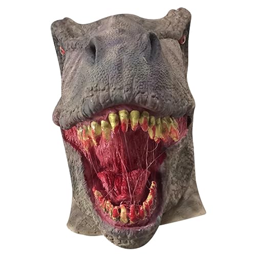 Generisch Dinosaurier Kopfbedeckung Cosplay Maske Spielzeug Erwachsene Naturlatex Maske Horror Kopfbedeckung für Halloween Karneval Kostüm Party Requisiten von Generisch