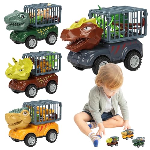 Generisch Dinosaurier Spielzeug | 4er-Set Dinosaurier Spielzeugfahrzeuge - Tyrannosaurus Figuren, Bagger Spielzeug & Schiebeauto Spielset für Kinder ab 3 Jahren Generisch Dinosaurier Spielzeug | 4er-Set Dinosaurier Spielzeugfahrzeuge - Tyrannosaurus Figuren, Bagger Spielzeug & Schiebeauto Spielset für Kinder ab 3 Jahren von Generisch