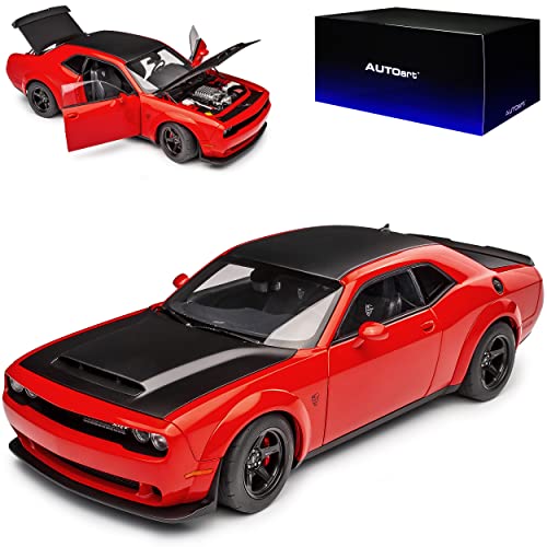 Generisch Dodg. Challenger Demon SRT LC Coupe Rot mit Schwarz Modell Ab 2008 Version ab 2018 71749 1/18 AutoArt Modell Auto Generisch Dodg. Challenger Demon SRT LC Coupe Rot mit Schwarz Modell Ab 2008 Version ab 2018 71749 1/18 AutoArt Modell Auto von Generisch
