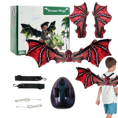 Generisch Drachenflügel für Kinder, Dragon Wings Kinder | Dinosaurierkostüm - Electric Children's Dragon Wing Set mit LED -Licht und Musik für Cosplay Halloween Generisch Drachenflügel für Kinder, Dragon Wings Kinder | Dinosaurierkostüm - Electric Children's Dragon Wing Set mit LED -Licht und Musik für Cosplay Halloween von Generisch