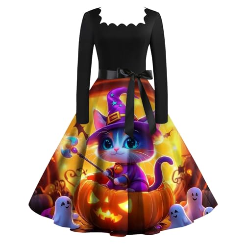 Dress Geist Vampirkostüm Monster Gothic Kleid Damen Krankenschwester Anime Engelskostüm Skelett Kostüm Damen Schwan Engels Lustig Halloween Braut 5XL von Generisch