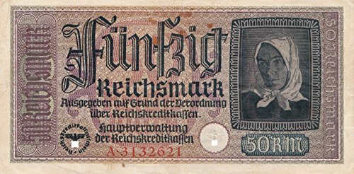 Dt. Besetzung im 2. Weltkrieg Rosenbg: 555a gebraucht (III) 1940 50 Reichsmark (Banknoten für Sammler) von Generisch