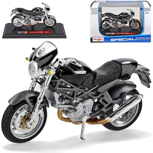 Generisch Ducati Monster S4 S 4 Schwarz Mit Sockel 1/18 Modellmotorrad Modell Motorrad Generisch Ducati Monster S4 S 4 Schwarz Mit Sockel 1/18 Modellmotorrad Modell Motorrad von Generisch
