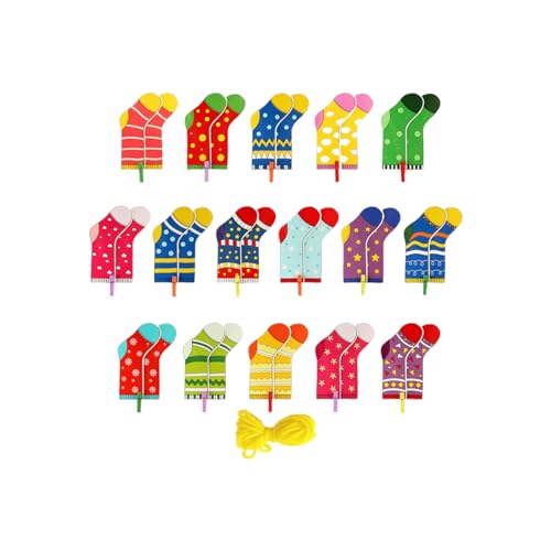 Generisch Educational Matching Toys, Mitten Shape Matching Game, 2.95x5.31in Fine Motor Skills Aid, Hand-Eye Coordination Enhancer, Fun Learning Activity Toy for Kids von Generisch
