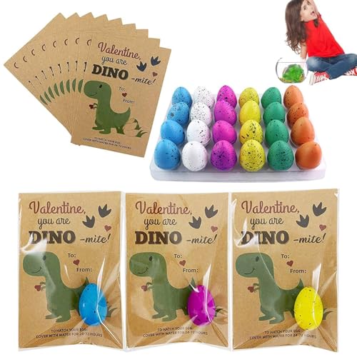 Generisch Ei Brutkarte | 24er-Pack Schlupf-Dinosaurier-Spielzeug-Eier, die im Wasser schlüpfen, Dinosaurier-Überraschungseier, Partygeschenk für Kinder, Valentinstagsgeschenke für Kinder ab 3 Jahren Generisch Ei Brutkarte | 24er-Pack Schlupf-Dinosaurier-Spielzeug-Eier, die im Wasser schlüpfen, Dinosaurier-Überraschungseier, Partygeschenk für Kinder, Valentinstagsgeschenke für Kinder ab 3 Jahren von Generisch