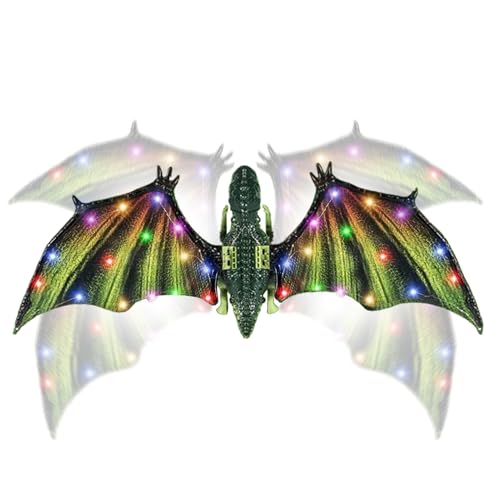 Generisch Electric Dinosaur Wings, Realistic Dragon Toy Accessory, Light and Sound Effects for Kids Toddler Boys Party Costume Halloween Christmas Cosplay Birthday Stage Performance, 82x30cm Generisch Electric Dinosaur Wings, Realistic Dragon Toy Accessory, Light and Sound Effects for Kids Toddler Boys Party Costume Halloween Christmas Cosplay Birthday Stage Performance, 82x30cm von Generisch