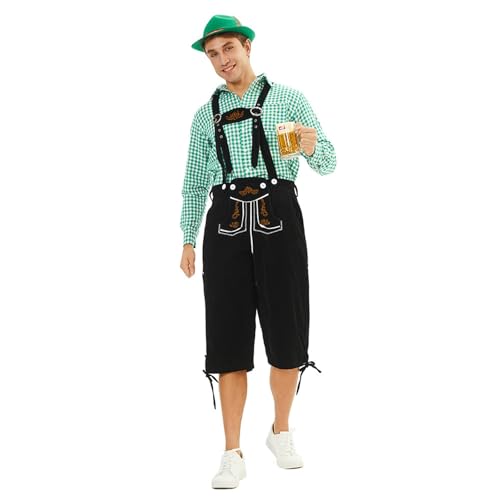 Generisch Elegantes Hofkleid im Cosplay-Kostümstil mit Hosenträgern Knöpfen für Veranstaltungen im Freien die Herbstsaison Kamado Tanjirou Hoodies Cosplay Kostüm (Green1, XXXL) von Generisch