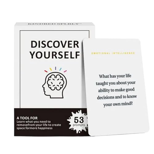 Generisch Entdecken Sie Sich Selbst Spielkarten, Familienabend -Brettspiele, Interaktive Dinner -Aktivitätspunktkarten, Dediziertes Deck, Multiplayer Fun, 9x6.5x3cm/3.54x2.56x1.18in, Für Unterhaltung von Generisch