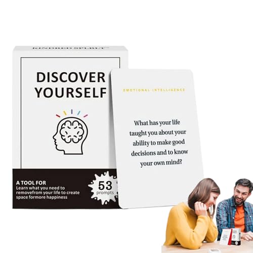 Generisch Entdecken Sie Sich selbst Spielkarten, positives Kartendeck, Brettspiele für Familienabend, kompaktes und tragbar von Generisch
