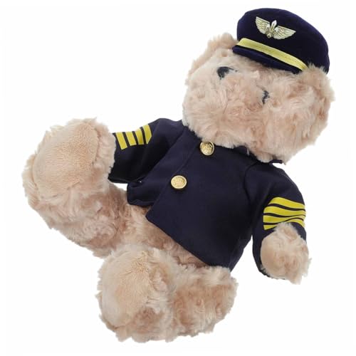 Generisch Entzückende Plüsch-pilotenbären-puppe, Stofftier Für Jungen, Dekoratives Bärenspielzeug Für Babypartys Und Partys, Lebendiger Bären-plüsch Mit Piloten-outfit Generisch Entzückende Plüsch-pilotenbären-puppe, Stofftier Für Jungen, Dekoratives Bärenspielzeug Für Babypartys Und Partys, Lebendiger Bären-plüsch Mit Piloten-outfit von Generisch
