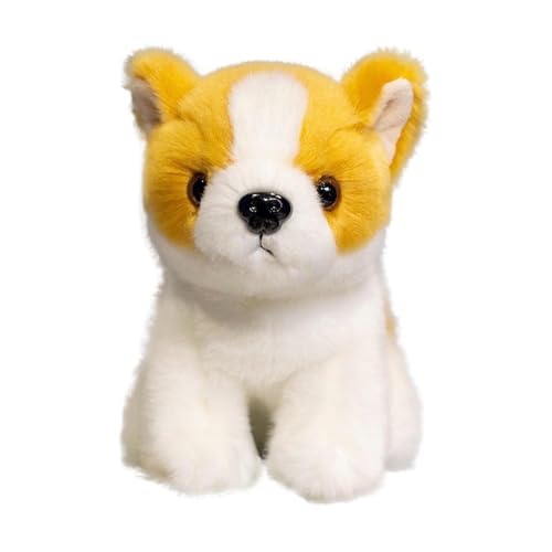 Generisch Entzückendes lebensechtes Shiba Inu Stofftier, kuscheliger Begleiter für Zuhause & Puppenaccessoires (Orange, 15cm) von Generisch