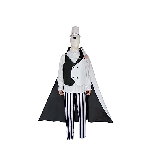 Generisch Erwachsene Nikolai Gogol Cosplay Kostüm Weißer Umhang Komplettset Halloween Karneval,M-Set von Generisch