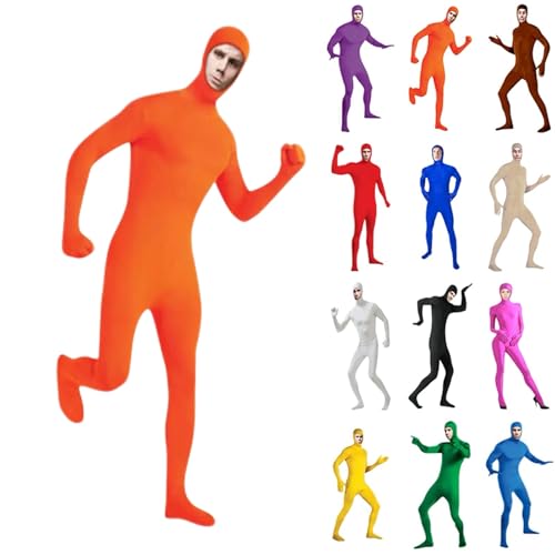 Generisch Erwachsene Open Face Zentai Cosplay Jumpsuit Ganzkörperanzug Slenderman Kostüm Halloween Weihnachten Orange Tight Damen Ganzkörper Unisex Karneval Herren Ganzkörperanzug Generisch Erwachsene Open Face Zentai Cosplay Jumpsuit Ganzkörperanzug Slenderman Kostüm Halloween Weihnachten Orange Tight Damen Ganzkörper Unisex Karneval Herren Ganzkörperanzug von Generisch