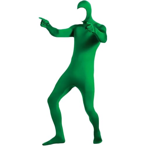 Generisch Erwachsene Open Face Zentai Cosplay Jumpsuit Ganzkörperanzug Tight Damen Herren Ganzkörperanzug Ganzkörper Slenderman Kostüm Halloween Weihnachten Unisex Karneval von Generisch
