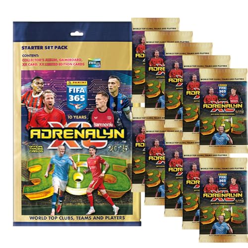 Panini FIFA 365 Adrenalyn XL 2025 Trading Cards: 1 Starter + 10 Booster (61 Stück) Panini FIFA 365 Adrenalyn XL 2025 Trading Cards: 1 Starter + 10 Booster (61 Stück) von Generisch