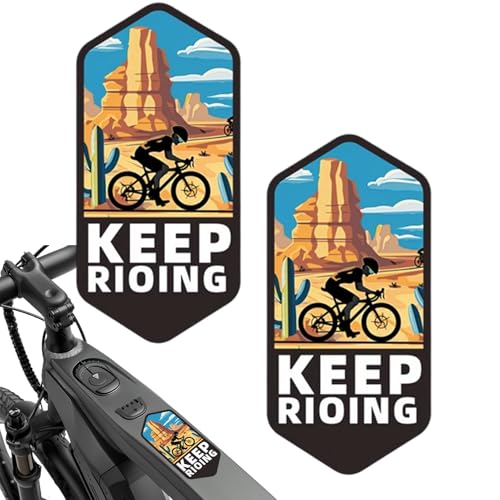 Generisch Fahrradaufkleber 6,5 x 3 cm PVC Sticker | Bunte Fahrrad Stickers Set | Selbstklebende Aufkleber für Laptop Koffer Helm Motorrad Auto | wasserdichte Fahrrad Deko Sticker | Fahrad Zubehör von Generisch