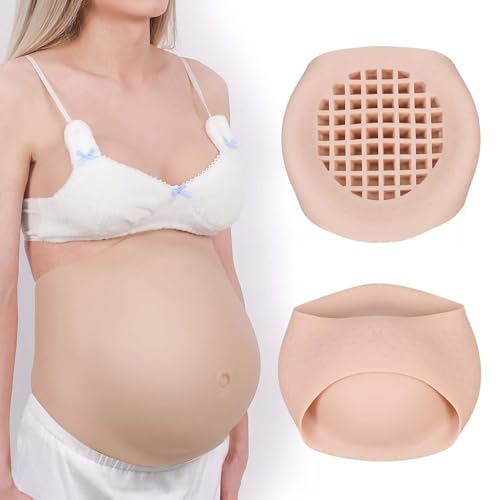 Generisch Fake Schwangerer Bauch Silikon Künstlicher Babybauch Falscher Schwangerschaftsbauch, Schwangerenbauch mit Lüftungsgitter Realistischer Bierbauch für Schauspieler,Beige,5~7 Months M Generisch Fake Schwangerer Bauch Silikon Künstlicher Babybauch Falscher Schwangerschaftsbauch, Schwangerenbauch mit Lüftungsgitter Realistischer Bierbauch für Schauspieler,Beige,5~7 Months M von Generisch