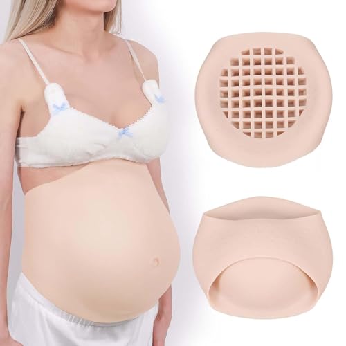 Generisch Fake Schwangerer Bauch Silikon Künstlicher Babybauch Falscher Schwangerschaftsbauch, Schwangerenbauch mit Lüftungsgitter Realistischer Bierbauch für Schauspieler,Elfenbein,8~10 Months M Generisch Fake Schwangerer Bauch Silikon Künstlicher Babybauch Falscher Schwangerschaftsbauch, Schwangerenbauch mit Lüftungsgitter Realistischer Bierbauch für Schauspieler,Elfenbein,8~10 Months M von Generisch