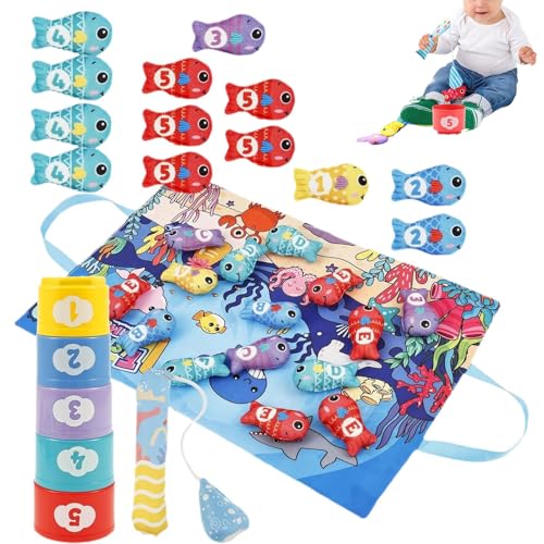 Generisch Farbensortierspiel | Kinder Stoffspielzeug Zum Farben Und Zahlen Lernen | Angelspiel Klassifikationsaktivität | Für 0-36 Monate Mädchen Kleinkinder von Generisch