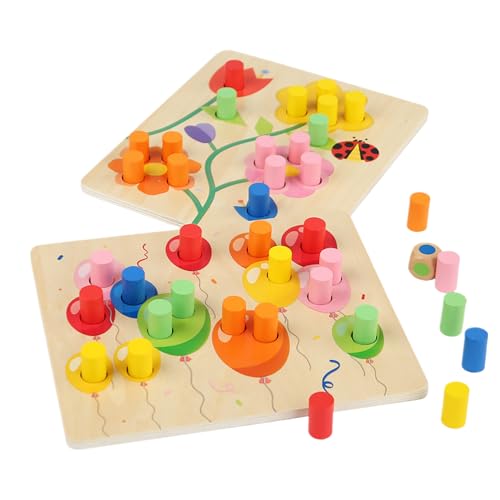 Generisch Farbensortierspielzeug | Farben Erkennen Entwicklungsspiel - Motorik Holzspielzeug Für Kinder Ab 3 Jahre Vorschulalter Lernaktivität von Generisch