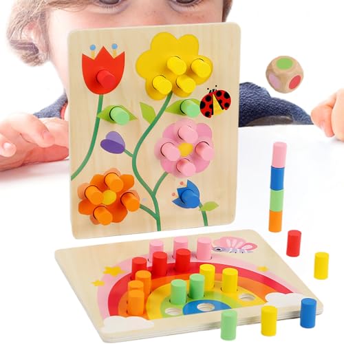 Generisch Farbsortierspielzeug,Vorschul Frühes Bildungsspiel Zur Farbwahrnehmung - Holzspielzeug Für Feinmotorik Und Entwicklungsorientiertes Lernen Für Kinder Ab DREI Jahren von Generisch