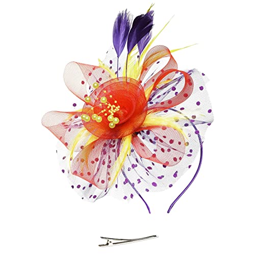 Generisch Fascinator Hüte für Damen Cocktail Tee Party Kopfbedeckung Blume Mesh Feder Fascinator Mädchen Blume Haarclip Fascinatoren Hut Braut Kopfschmuck mit Schleier Stirnband Hochzeit Kirche Hüte Generisch Fascinator Hüte für Damen Cocktail Tee Party Kopfbedeckung Blume Mesh Feder Fascinator Mädchen Blume Haarclip Fascinatoren Hut Braut Kopfschmuck mit Schleier Stirnband Hochzeit Kirche Hüte von Generisch