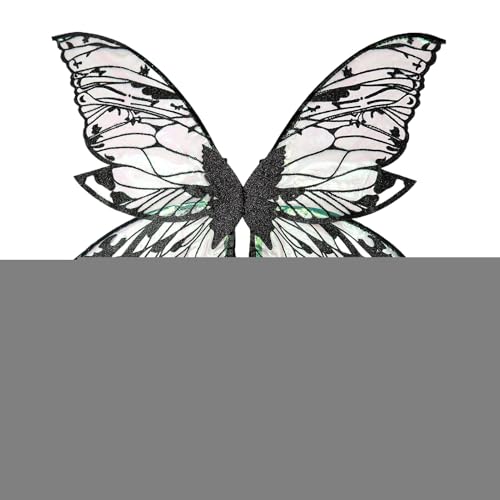 Generisch Feenflügel, Mädchen Feenkostüm Flügel Für Ab 3 Jahre, Feenkostüm Zubehör Halloween Für Tanzparty, Rollenspiel, Theaterstück(A) von Generisch