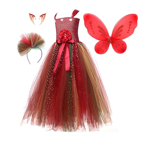 Generisch Feenkostüm für Mädchen, Feenkostüm für Mädchen | Prinzessinnenkleid Feenoutfit - Partykleid mit Zauberstab-Stirnohren, verkleiden Sie sich als Feenflügel-Kostüm Generisch Feenkostüm für Mädchen, Feenkostüm für Mädchen | Prinzessinnenkleid Feenoutfit - Partykleid mit Zauberstab-Stirnohren, verkleiden Sie sich als Feenflügel-Kostüm von Generisch