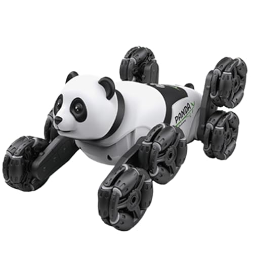 Generisch Fernbedesteuertes Stuntauto | 8-Rad Fernsteuerungsauto Mit Sprühfunktion | Interaktives Pandabären-Design Rennauto Roboter Fahrzeug Für Kinder Jugendliche Erwachsene von Generisch