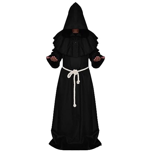 Generisch Festliche Kleider Für Damen Hochzeit Frauen Männer Vintage Gothic Mit Kapuze Verband Cape Sets Punk Outwear Mittelalterliches Waffenzubehör Ritterblockspielzeug Mit Figuren Meine Bestellung von Generisch