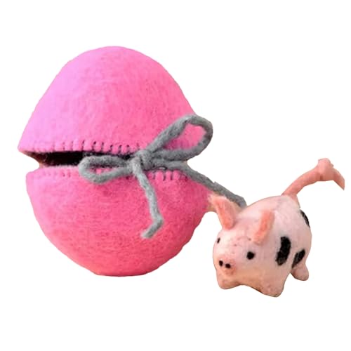 Generisch Filz -Ostereiendekorationen - Osterfelted Eier Mit Niedlichen Tieren In Osterkorb Stuffers Überraschung Osterei Von Wollfilz Frühlingsfeier Kunsthandwerk Für Zuhause, Studio, Rustaurants von Generisch