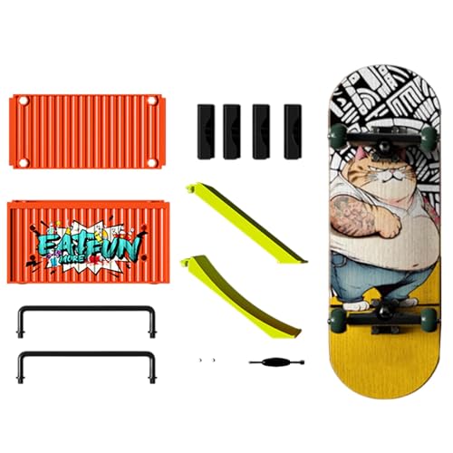 Generisch Finger Boards Toy for Kids, Compact Hand Skateboard for Adults, Funny Finger Skateboard Kits with Deck and Wheels, Portable Skateboarding for Tricks and Stunts Generisch Finger Boards Toy for Kids, Compact Hand Skateboard for Adults, Funny Finger Skateboard Kits with Deck and Wheels, Portable Skateboarding for Tricks and Stunts von Generisch
