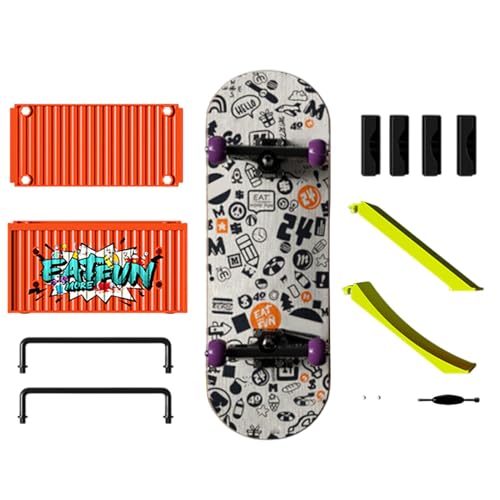 Generisch Finger Boards Toy for Kids, Compact Hand Skateboard for Adults, Funny Finger Skateboard Kits with Deck and Wheels, Portable Skateboarding for Tricks and Stunts Generisch Finger Boards Toy for Kids, Compact Hand Skateboard for Adults, Funny Finger Skateboard Kits with Deck and Wheels, Portable Skateboarding for Tricks and Stunts von Generisch