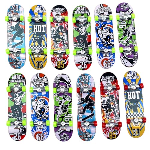 Generisch Finger Skateboard, 12 Teiliges Legierungs Desktop Finger Skateboard Spielzeug, 9,5 cm Kleines Griffbrett Spielzeug, Langlebiges Fingerspitzen Tanz Finger Skateboard, Für Mädchen, Erwachsene Generisch Finger Skateboard, 12 Teiliges Legierungs Desktop Finger Skateboard Spielzeug, 9,5 cm Kleines Griffbrett Spielzeug, Langlebiges Fingerspitzen Tanz Finger Skateboard, Für Mädchen, Erwachsene von Generisch