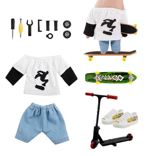 Generisch Finger Skateboard, Finger Skateboard Toys, Thumb Scooter Kids, Skating Toy Set, Digit Skater Accessories, ABS + Alloy + Cloth Indoor Plaything for Child Birthday Generisch Finger Skateboard, Finger Skateboard Toys, Thumb Scooter Kids, Skating Toy Set, Digit Skater Accessories, ABS + Alloy + Cloth Indoor Plaything for Child Birthday von Generisch