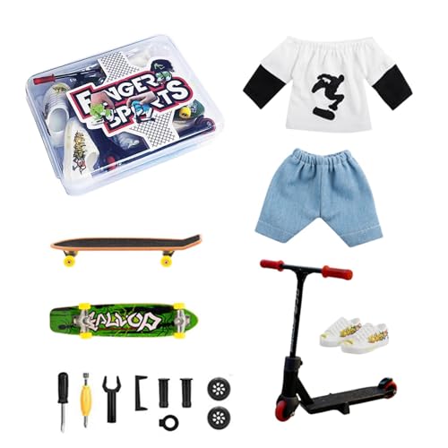 Generisch Finger-Skateboard-Kit - ABS Kinder-Finger-Scooter,partyzubehör Mit Skating-Fingerspielzeug, Finger-Skater-Werkzeugzubehör, Schuhen, Hosen, Indoor-Spielzeug Für Kindergeburtstagsgeschenke Generisch Finger-Skateboard-Kit - ABS Kinder-Finger-Scooter,partyzubehör Mit Skating-Fingerspielzeug, Finger-Skater-Werkzeugzubehör, Schuhen, Hosen, Indoor-Spielzeug Für Kindergeburtstagsgeschenke von Generisch