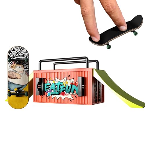 Generisch Finger Skateboards, Finger Boards, Compact Toy with Smooth Bearings and Textured Grip, Portable Hand Skateboard, Ideal for Tricks, Fingers Training, and Skill Development Generisch Finger Skateboards, Finger Boards, Compact Toy with Smooth Bearings and Textured Grip, Portable Hand Skateboard, Ideal for Tricks, Fingers Training, and Skill Development von Generisch