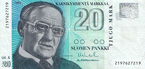 Generisch Finnland Pick-Nr: 123 gebraucht (III) 1993 20 Markkaa Väinö Linna (Banknoten für Sammler) von Generisch