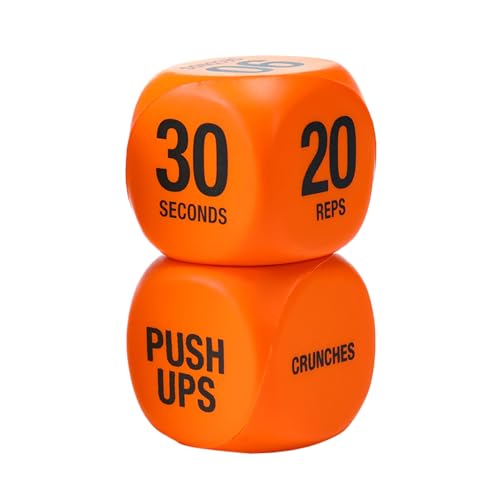 Generisch Fitness-Würfel | 1 Paar Fitness Spielwürfel für Training - Tragbares Fitness Zubehör Für Kniebeugen Liegestütze Anfänger Reise Outdoor Zuhause von Generisch