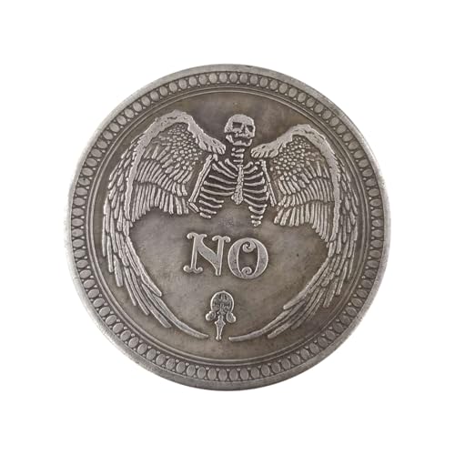 Generisch Flipping Challenge Coin - Zinc Alloy Yes No Challenge Coin | Commemorative Coin Souvenir, Yes Or No Coin, Novelty Letter Challenge Coin, Lucky Divination Coin, Decision Maker von Generisch