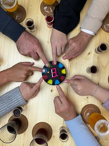 FlotterFinger | Trinkspiel | Partyspiel | 2-9 Spieler | Batteriebetrieben | mit LED-Zufallsfunktion | und automatischer Helligkeitsanpassung (Black Edition) von FlotterFinger