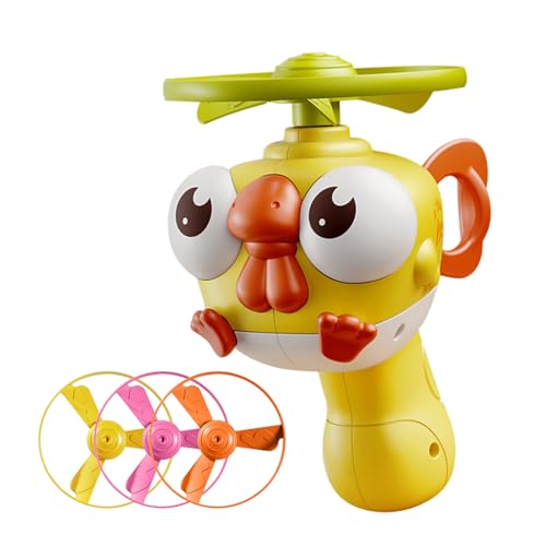 Generisch Flying Disc Launcher Spielzeug, Startspielzeug mit 3 Propeller, Kleinkind Chasing Spielzeug, Flying Disc Launch Toy, interaktive Spiele für Kinder 3+ von Generisch