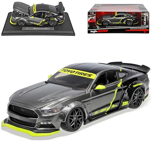 Generisch Ford Mustang GT Tuning Grau Ab 2014 Version Ab 2020 1/18 Modell Auto von Generisch